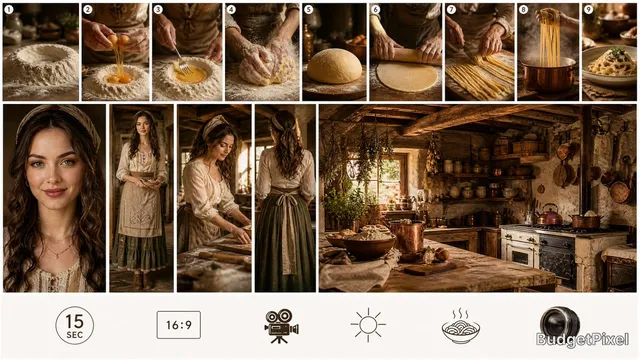 Rustikales Pasta-Tutorial Referenzblatt