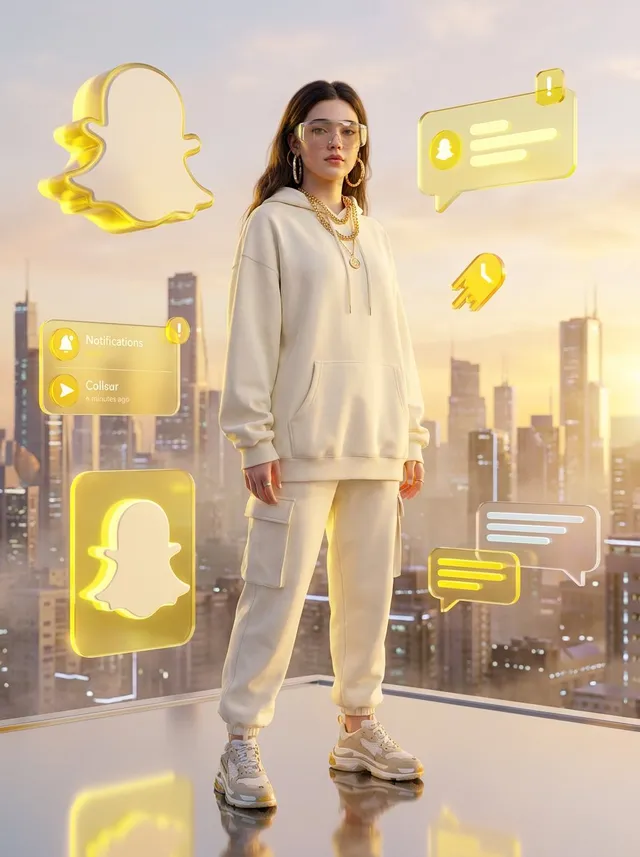 Luxury Snapchat Neon Fashion Portrait