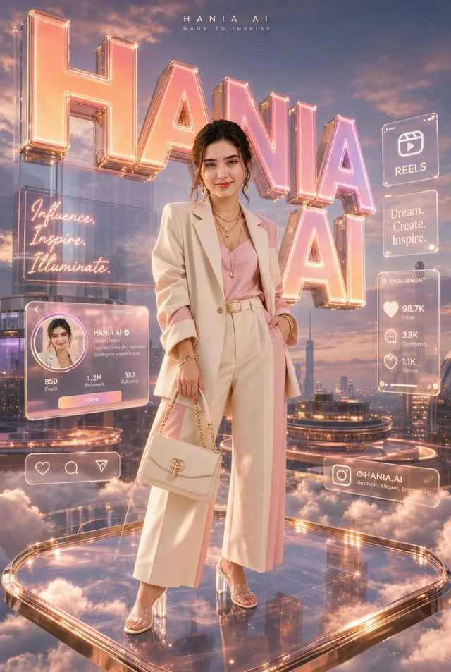 Holographic Fashion Brand Poster