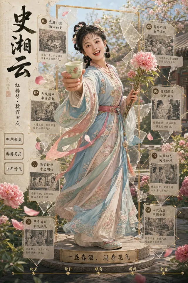 Poster Storia Personaggio Shi Xiangyun Hanfu