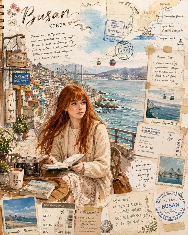 Aquarell Reisejournal Illustration