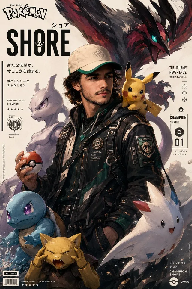 Cinematic Pokémon trainer poster