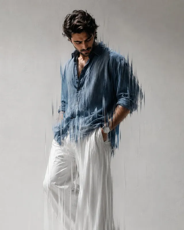 Dynamic minimal fashion portrait