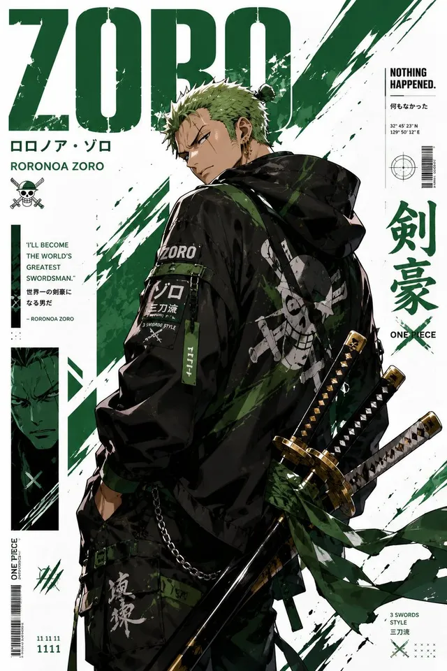 Stylized Anime Streetwear Poster