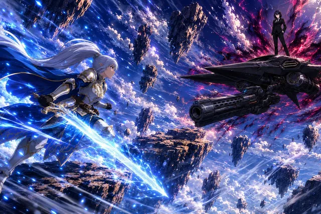 Anime Sky Battle Illustration