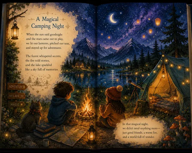 Illustrazione Fiabesca per Bambini Magica