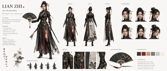 Lian Zhi Dark Fantasy Character Sheet