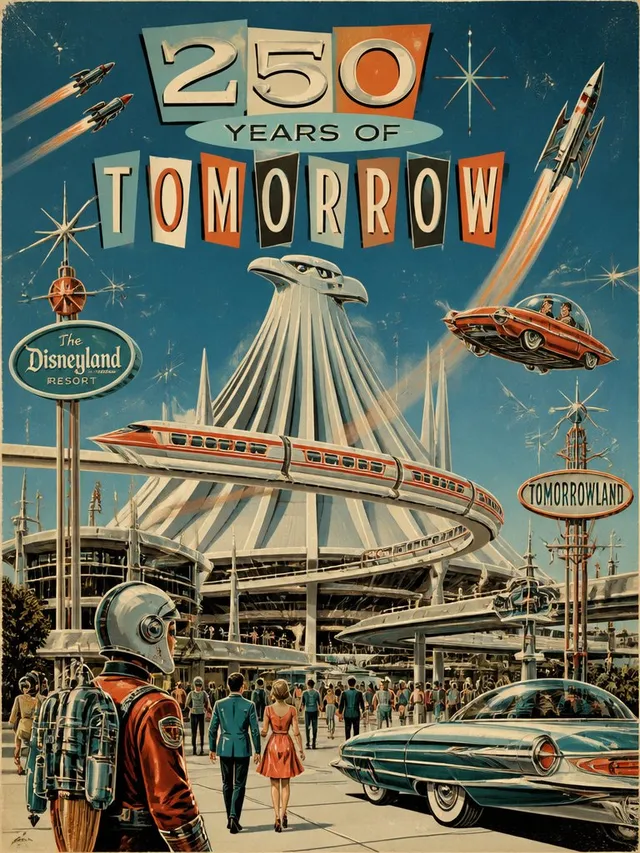 Tomorrowland Retro Sokak Giyimi İllüstrasyonu