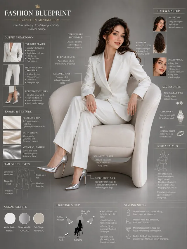 Professional Fashion Blueprint Editorial Sheet