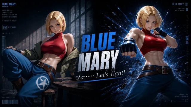 Blue Mary Fighting Game Poster