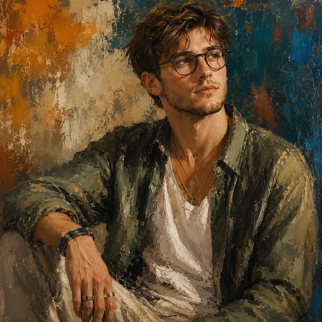 Expressive Oil Painting Portrait
