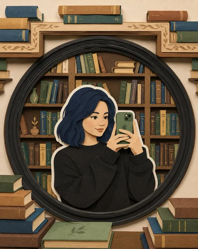 Layered Paper-Cut Character Illustration