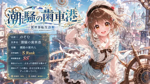 Steampunk Isekai Rebirth Result Card