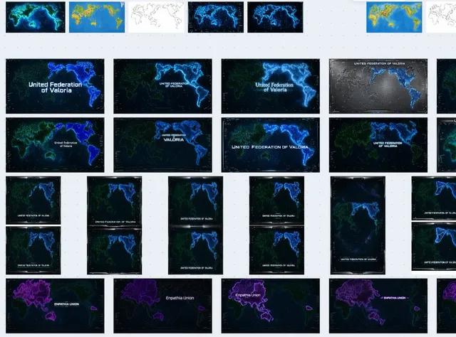 Fictional World Map Attempts Collage