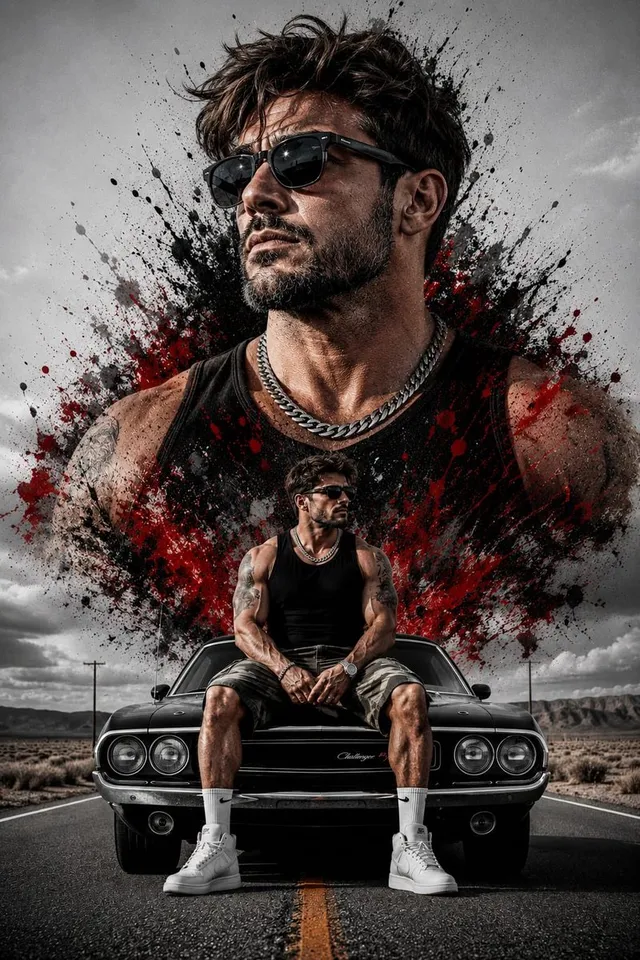 صورة شخصية مزدوجة التعريض قوية