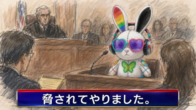 Courtroom Sketch Rabbit Witness