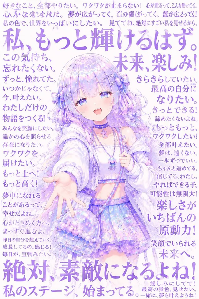 Pastel Anime Inner Monologue Poster