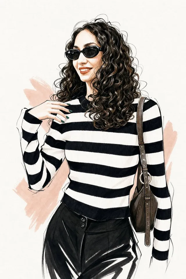 Vogue Style Fashion Illustration Sketch