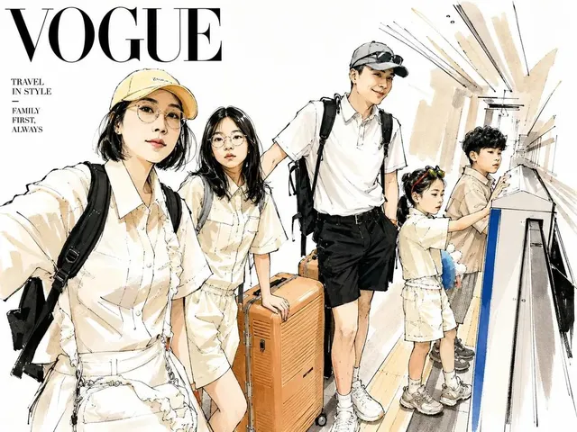 Ilustrasi Perjalanan Cat Air Gaya Vogue