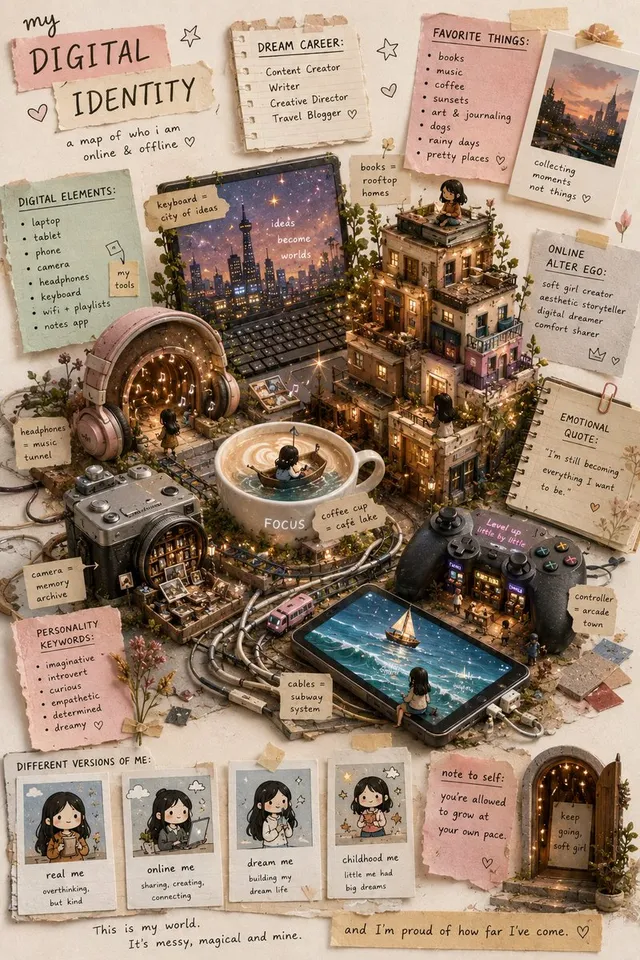Collage Miniature Poétique Gen Z