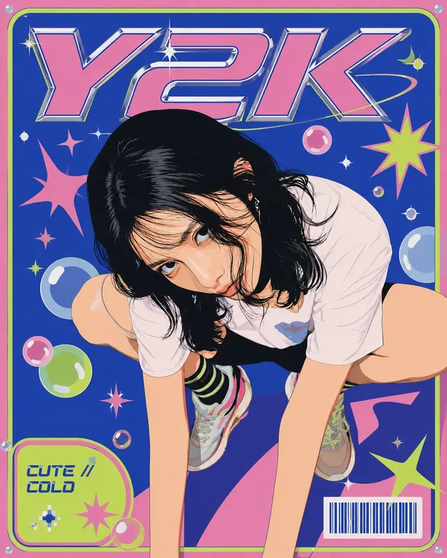 Y2K Vector Magazine Cover