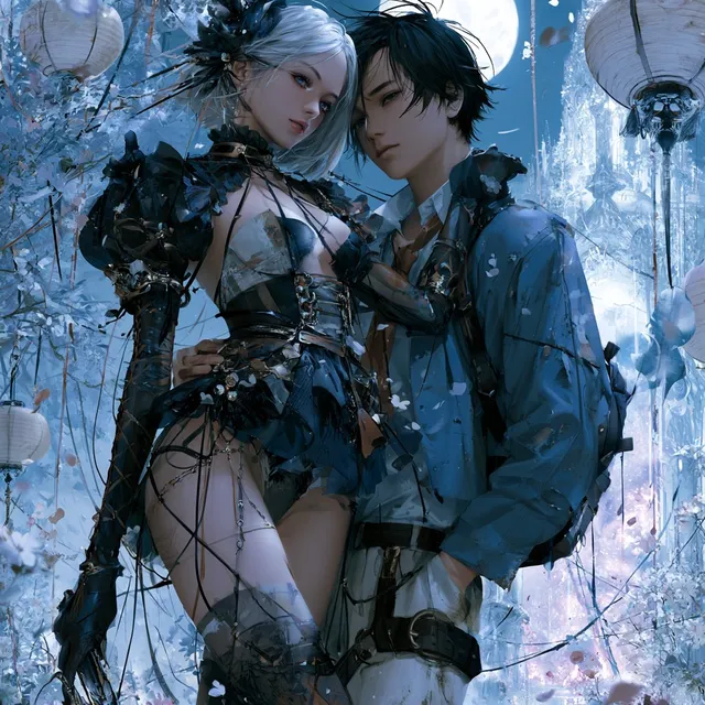 Moonlit Isekai Couple Cover