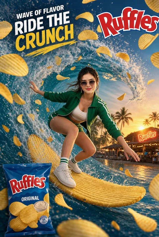Ruffles Wave of Flavor Surf Ad