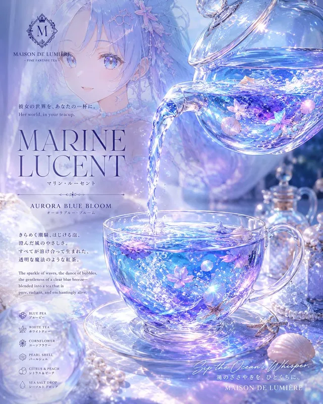 Marine Lucent Fantasy Tea Poster
