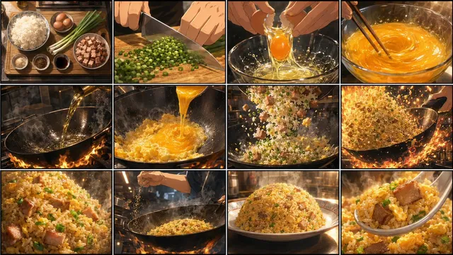 Golden Fried Rice Storyboard Sheet