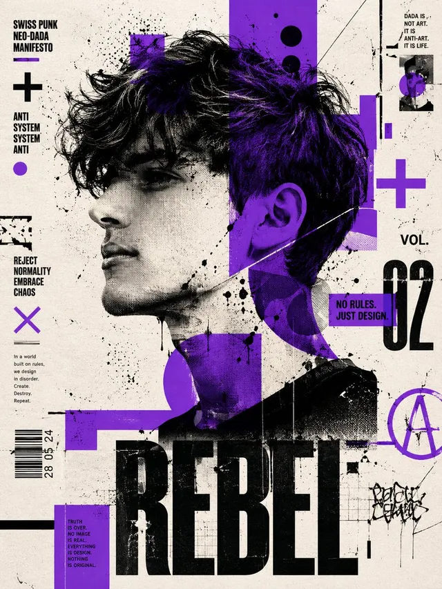 Swiss Punk Editorial Poster