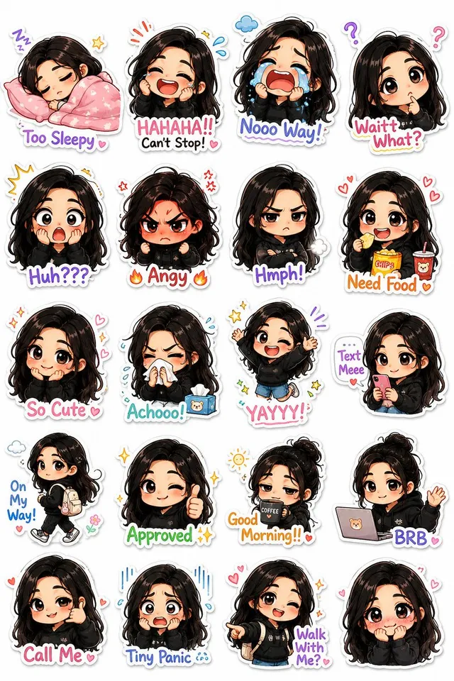 Kawaii Chibi Sticker Pack Creator