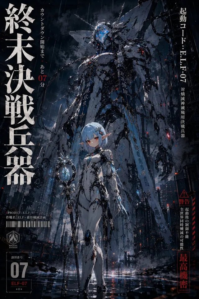 90s Mecha Anime Key Visual
