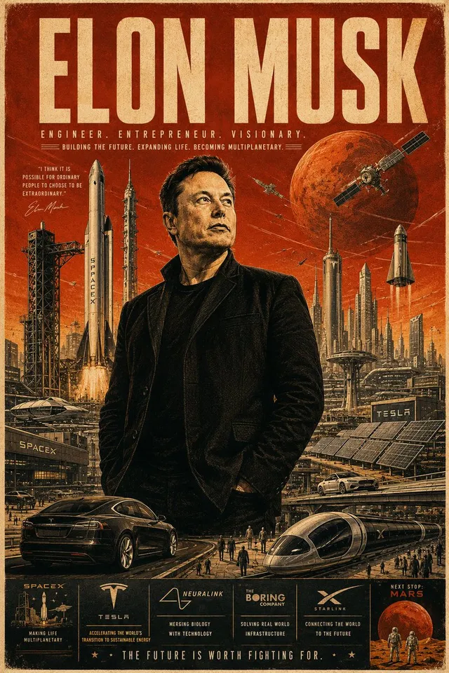 Retro Sci-Fi Propaganda Poster