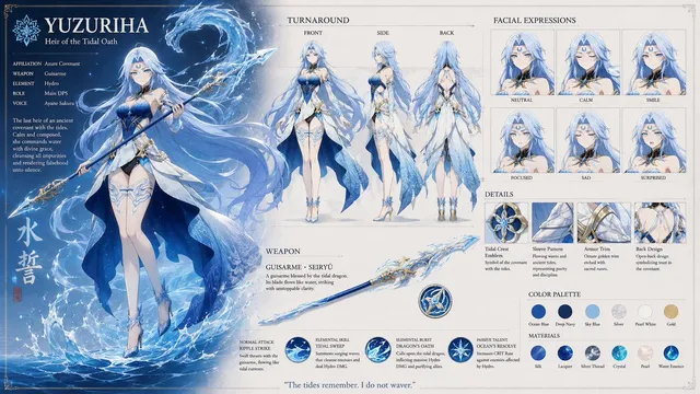 Anime RPG Character Reference Sheet