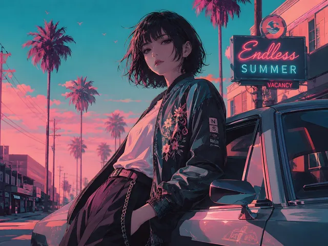 Retro Anime Endless Summer Street