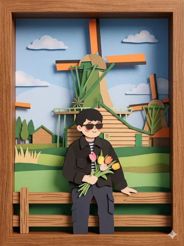 Paper-cut Layered Illustration Style
