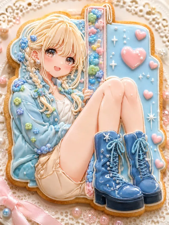 Kawaii Anime Icing Cookie
