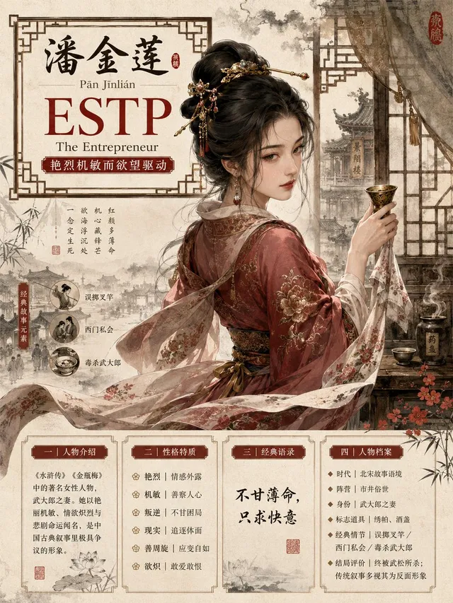 Classical Character MBTI Infographic Poster