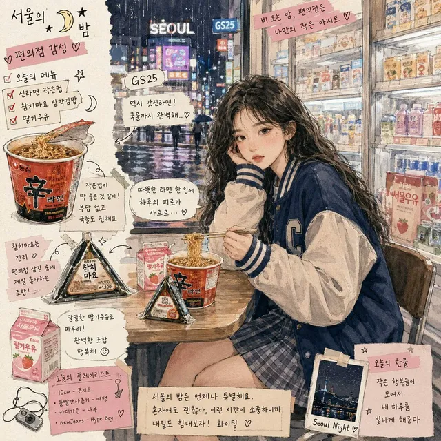 Koreanische Convenience Store Magazin-Illustration