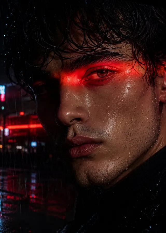 Neo-Noir Yakın Çekim Portre