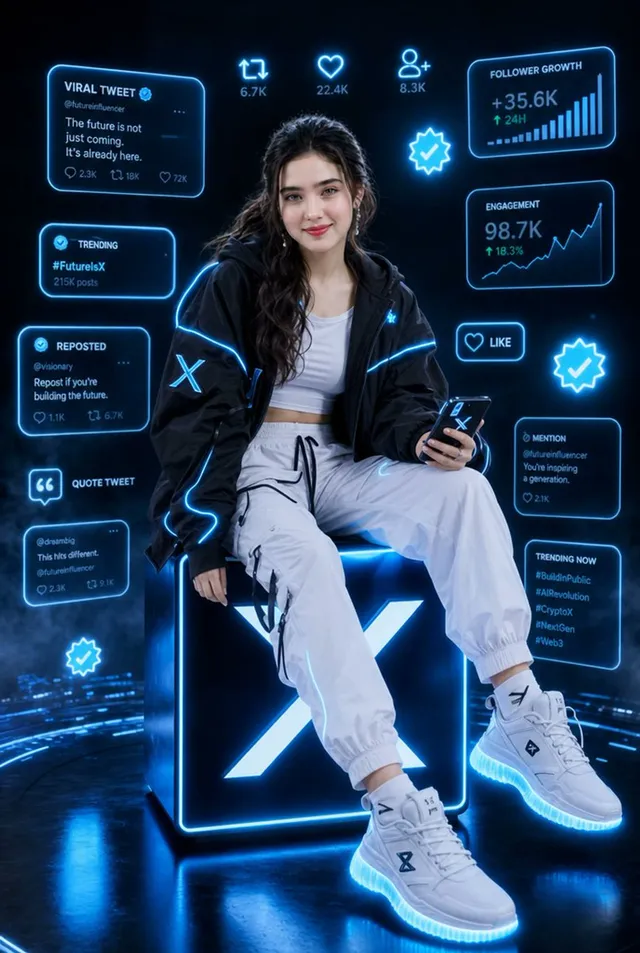 Futuristic X Influencer Portrait