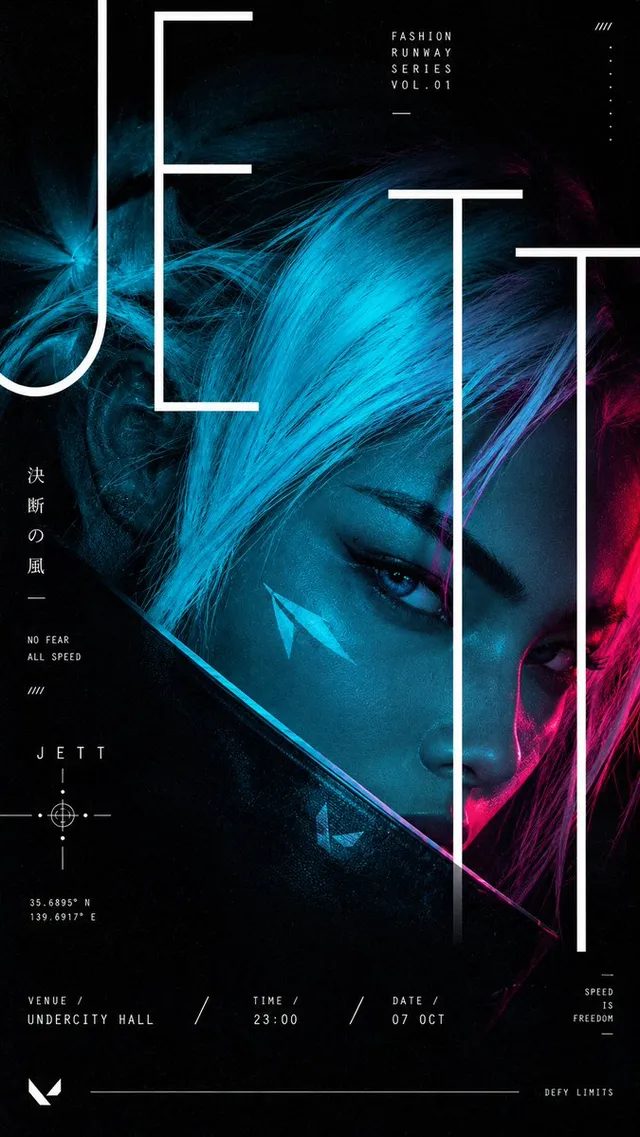 Cyberpunk Laufsteg Mode-Poster