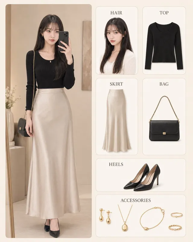 Korean Style Fashion Outfit Infographic