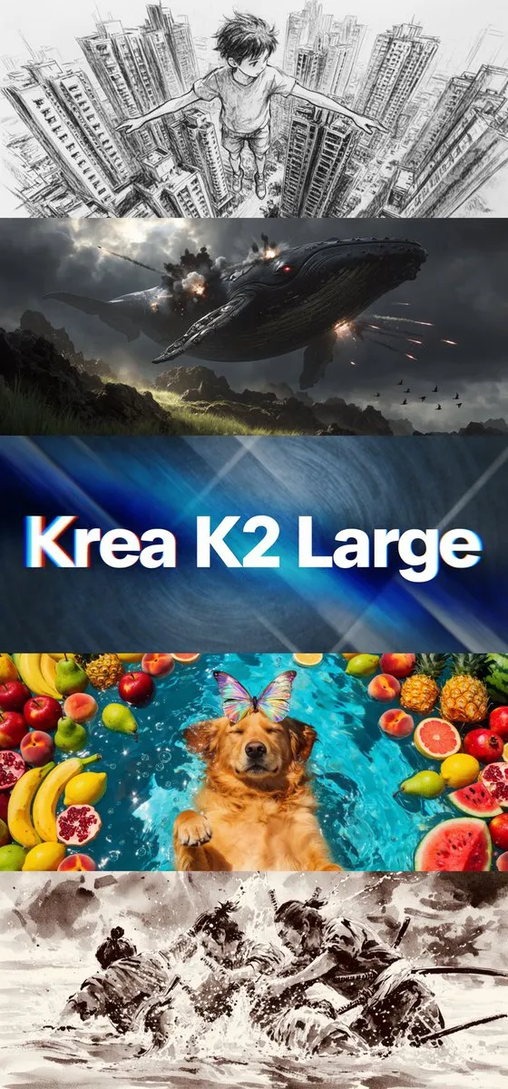 Krea K2 Large Five-Panel Showcase