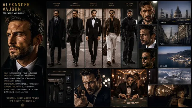 Hollywood Spy-Thriller Character Board