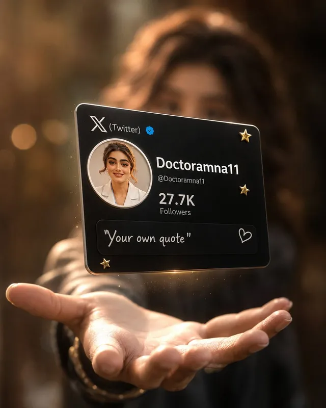 Floating Black Profile Card Concept