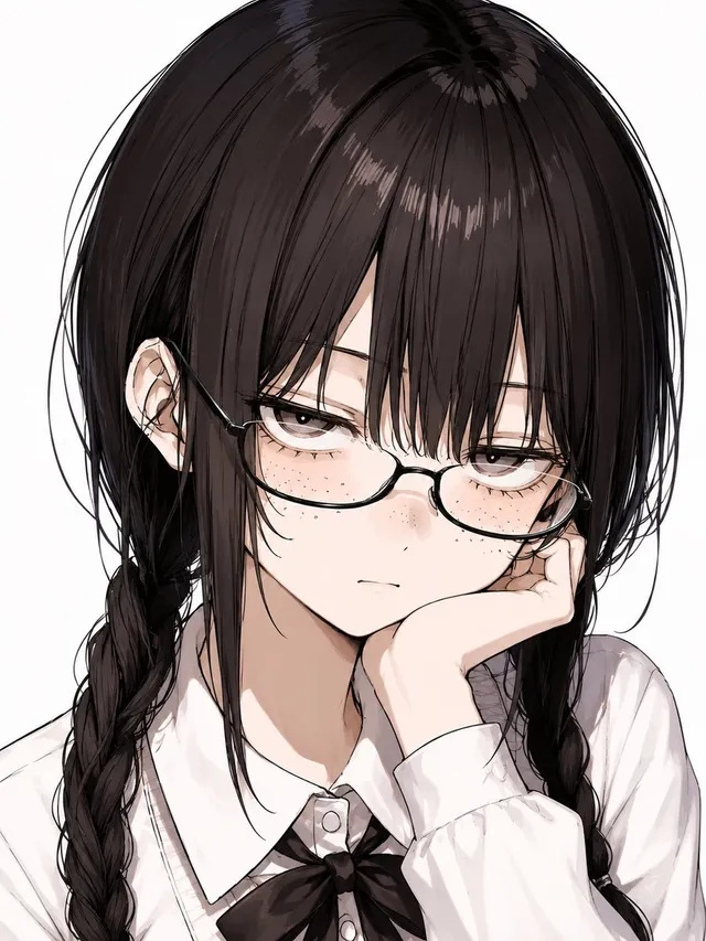 Censored Anime Schoolgirl Portrait