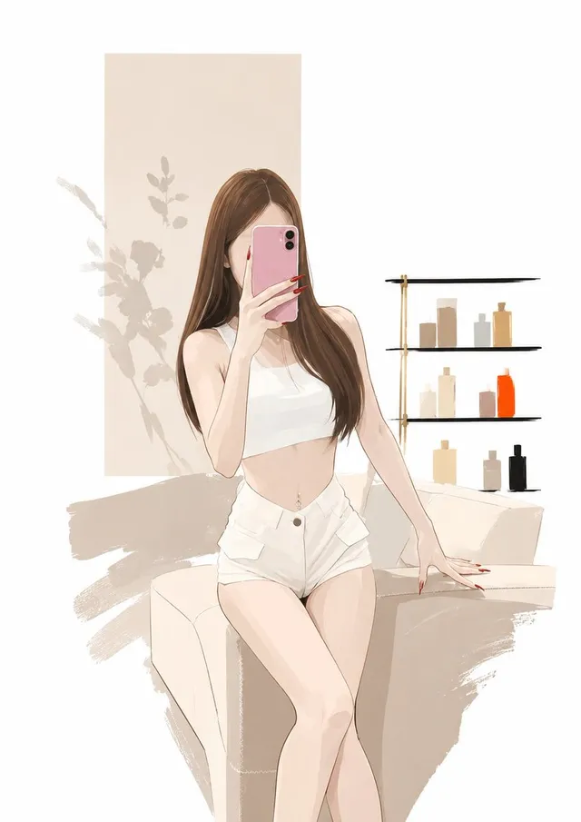 Photo to Minimalist Magazine Illustration