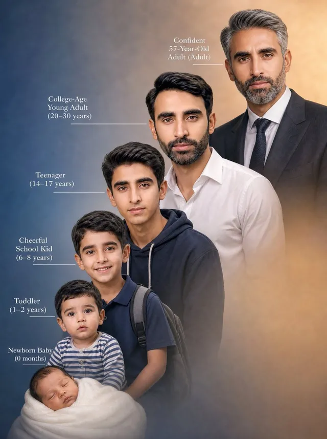 Life Stages Composite Portrait