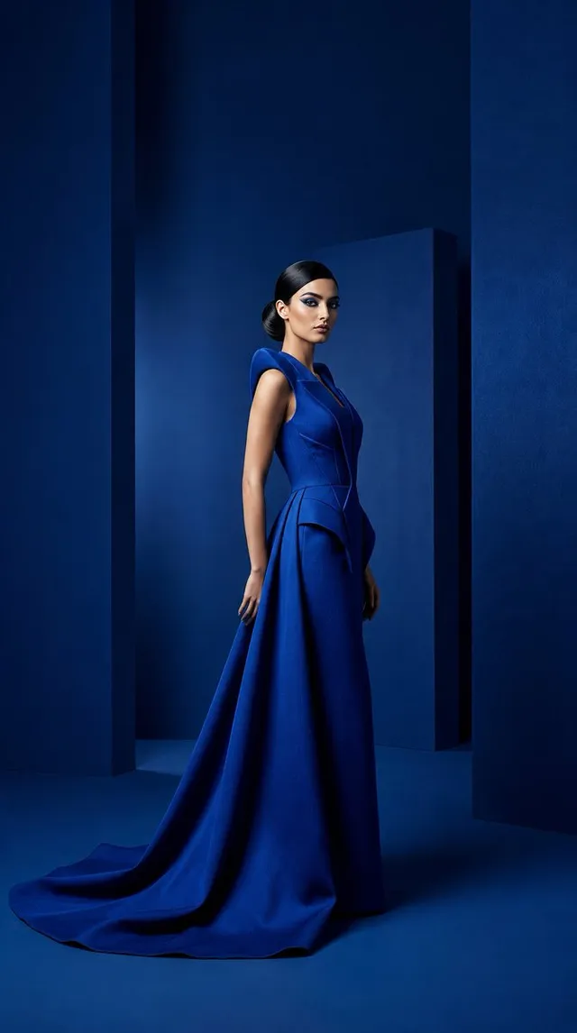 Cobalt Couture Editorial Portrait
